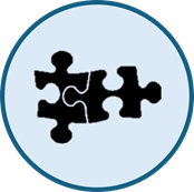 Icon mit zwei Puzzle-Teilen