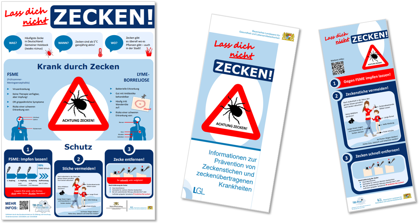Darstellung des Flyers, Posters und Aufklebers zur Kampagne