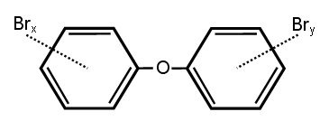 Allgemeine Strukturformel der Polybromierten Diphenylether (PBDE)