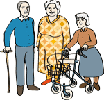 drei ältere Menschen