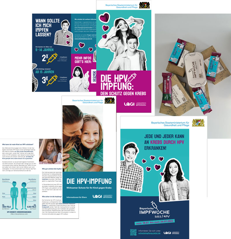 HPV-Flyer und Giveaways
