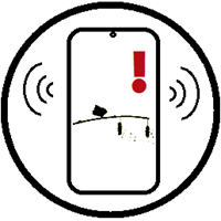 Warnzeichen, das dazu auffordert, elektrische Geräte abzuschalten