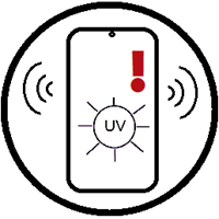 Warnzeichen, das dazu auffordert, elektrische Geräte abzuschalten