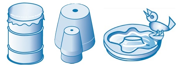 Regenwasseransammlungen sind in Tonnen, Töpfen und Vogeltränken möglich.