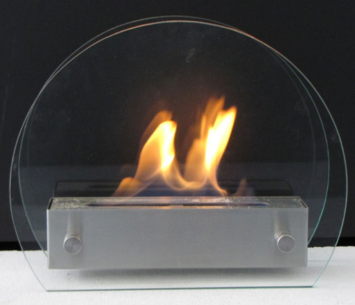 Foto eines brennenden Tischethanolofens