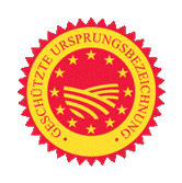 Die Abbildung zeigt das EU-Gütezeichen geschützte Ursprungsbezeichnung