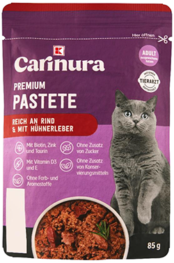 Produktverpackung Carinura Premium Pastete