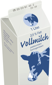 Tetrapack mit Vollmilch