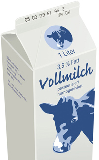 Foto einer Milchpackung