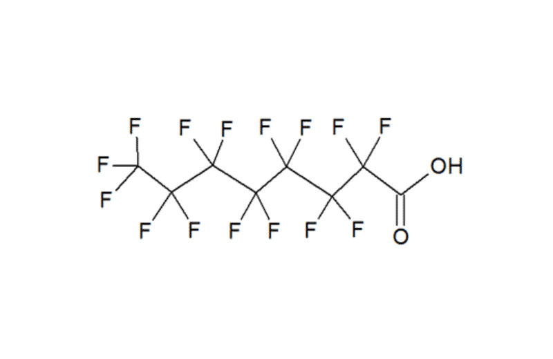 Chemische Strukturformel von PFOA