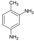 Chemische Strukturformel 2,2-Diaminotoluol.