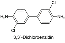 Chemische Formel  von Dichlorbenzidin .