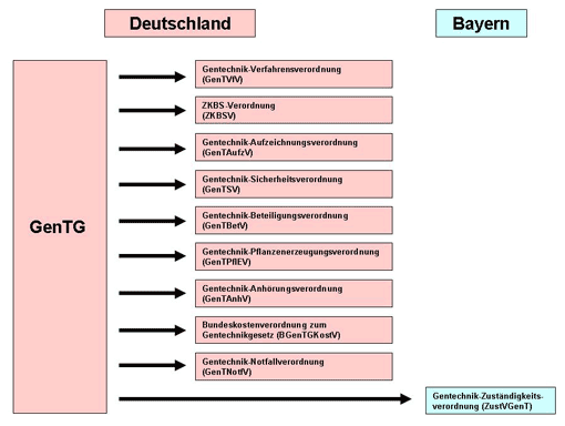 Anwendungsbereiche der Gentechnik. Erläuterung der Inhalte siehe Text unter der Abbildung